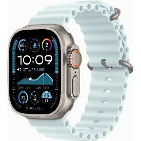 Часы Apple Watch Ultra 2 49 мм, Natural Titanium Case with Ice Blue Ocean Band